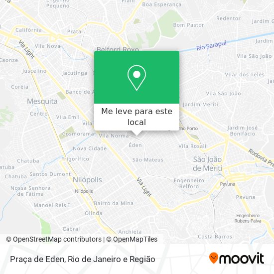 Praça de Eden mapa