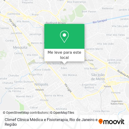 Climef Clínica Médica e Físioterapia mapa