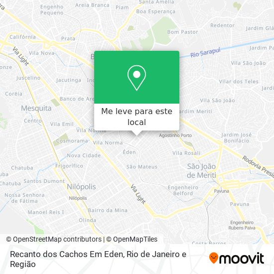 Recanto dos Cachos Em Eden mapa