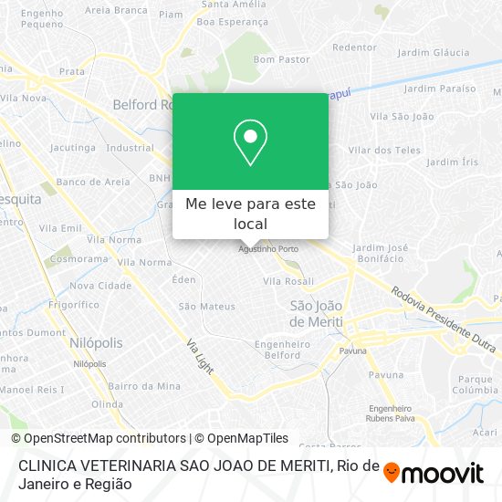 CLINICA VETERINARIA SAO JOAO DE MERITI mapa