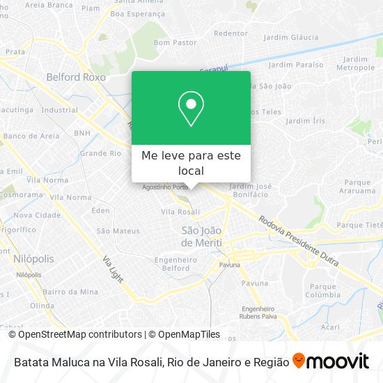 Batata Maluca na Vila Rosali mapa