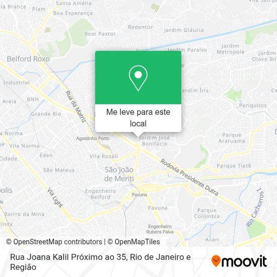 Rua Joana Kalil Próximo ao 35 mapa