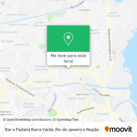 Bar e Padaria Barra Verde mapa