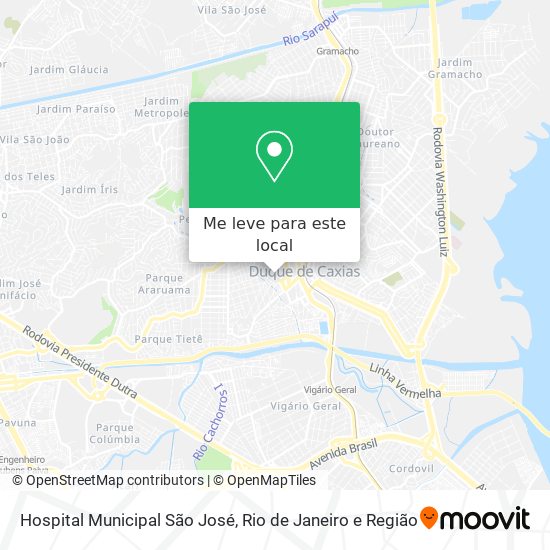 Hospital Municipal São José mapa