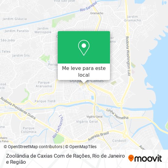 Zoolândia de Caxias Com de Rações mapa