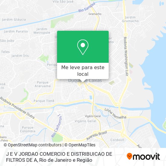 J E V JORDAO COMERCIO E DISTRIBUICAO DE FILTROS DE A mapa