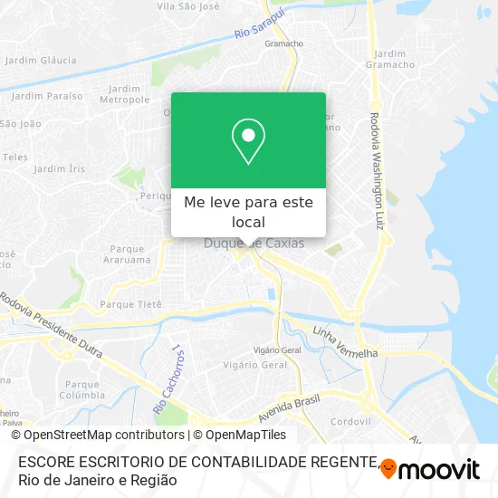 ESCORE ESCRITORIO DE CONTABILIDADE REGENTE mapa