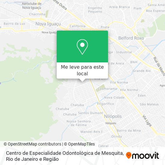 Centro de Especialidade Odontológica de Mesquita mapa