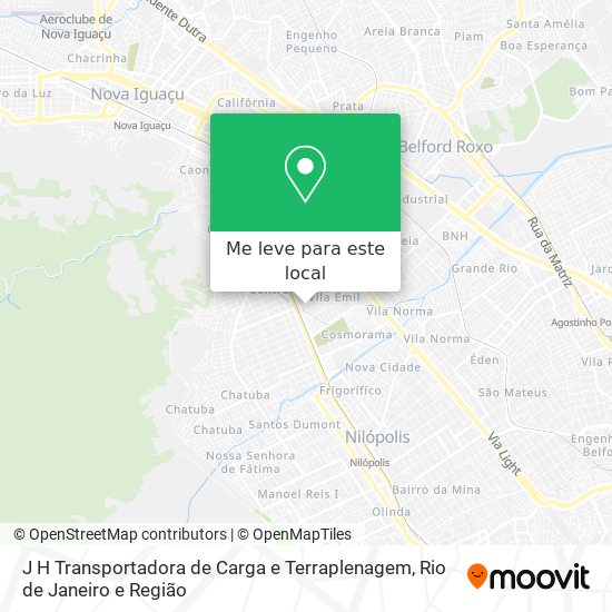 J H Transportadora de Carga e Terraplenagem mapa