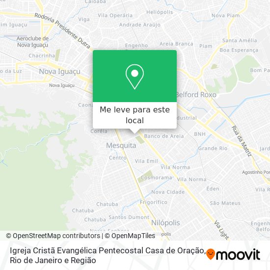 Igreja Cristã Evangélica Pentecostal Casa de Oração mapa