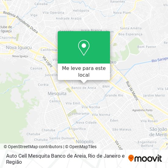 Auto Cell Mesquita Banco de Areia mapa