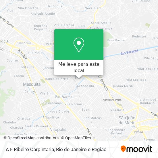 A F Ribeiro Carpintaria mapa