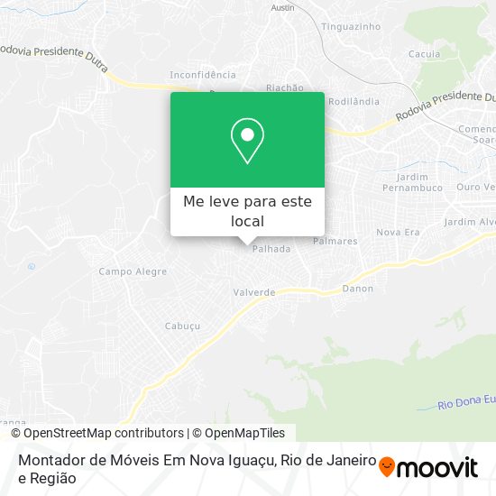 Montador de Móveis Em Nova Iguaçu mapa