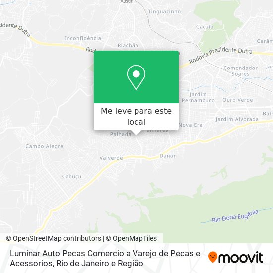 Luminar Auto Pecas Comercio a Varejo de Pecas e Acessorios mapa