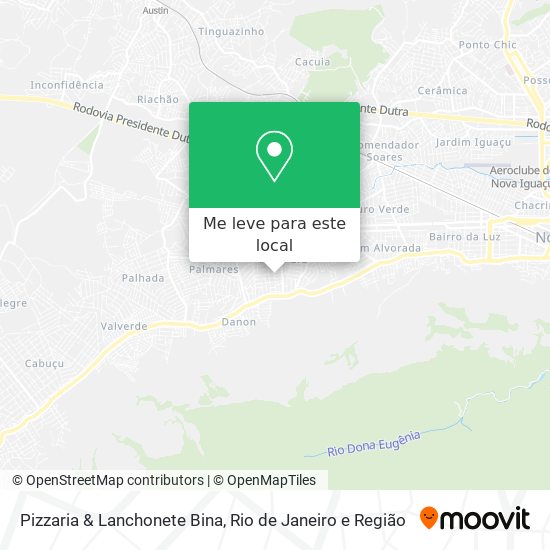 Pizzaria & Lanchonete Bina mapa