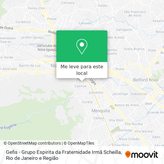 Gefis - Grupo Espirita da Fraternidade Irmã Scheilla mapa