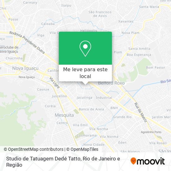 Studio de Tatuagem Dedé Tatto mapa
