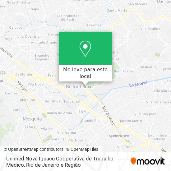 Unimed Nova Iguacu Cooperativa de Trabalho Medico mapa