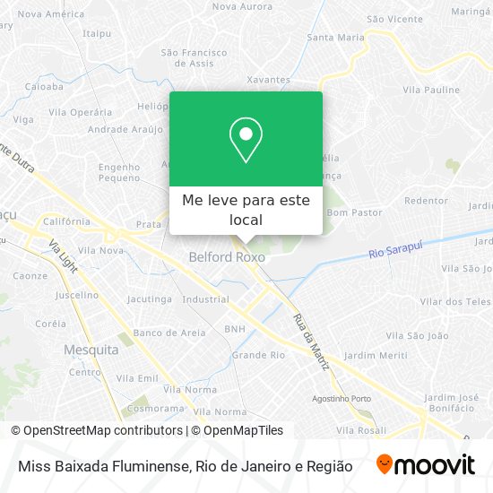 Miss Baixada Fluminense mapa