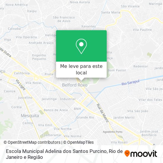 Escola Municipal Adelina dos Santos Purcino mapa