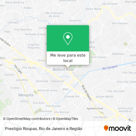 Prestígio Roupas mapa