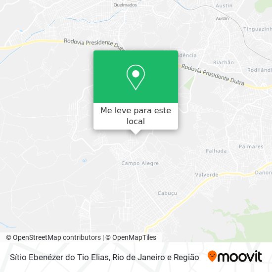 Sítio Ebenézer do Tio Elias mapa