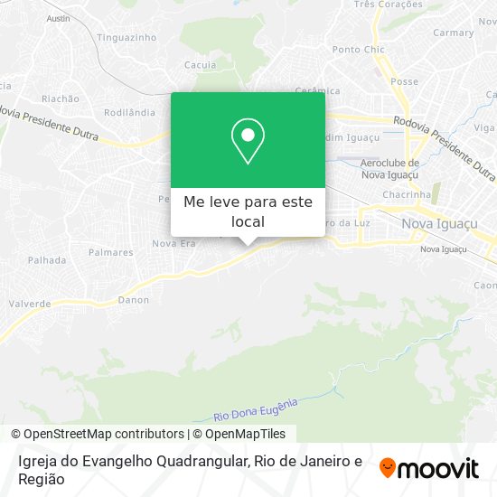 Igreja do Evangelho Quadrangular mapa