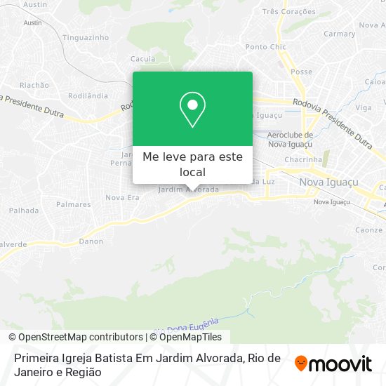 Primeira Igreja Batista Em Jardim Alvorada mapa