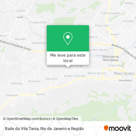 Baile da Vila Tania mapa