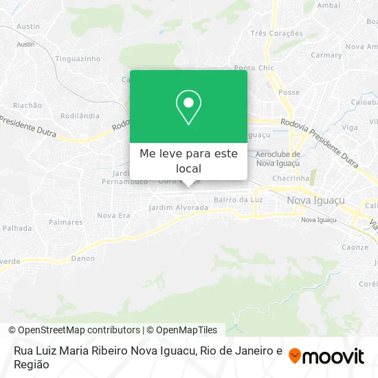 Rua Luiz Maria Ribeiro Nova Iguacu mapa