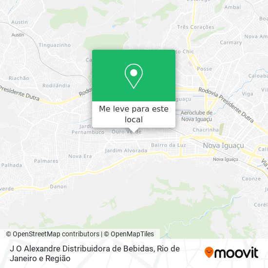 J O Alexandre Distribuidora de Bebidas mapa