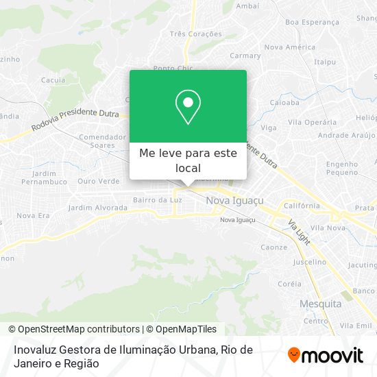 Inovaluz Gestora de Iluminação Urbana mapa