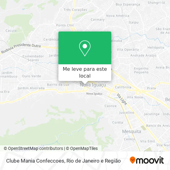 Clube Mania Confeccoes mapa