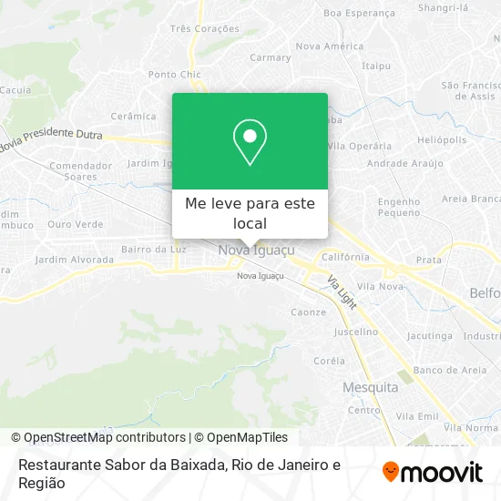 Restaurante Sabor da Baixada mapa