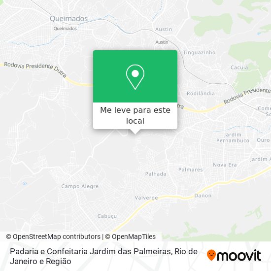 Padaria e Confeitaria Jardim das Palmeiras mapa