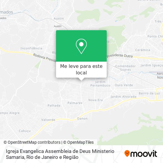 Igreja Evangelica Assembleia de Deus Ministerio Samaria mapa