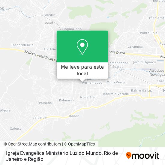 Igreja Evangelica Ministerio Luz do Mundo mapa