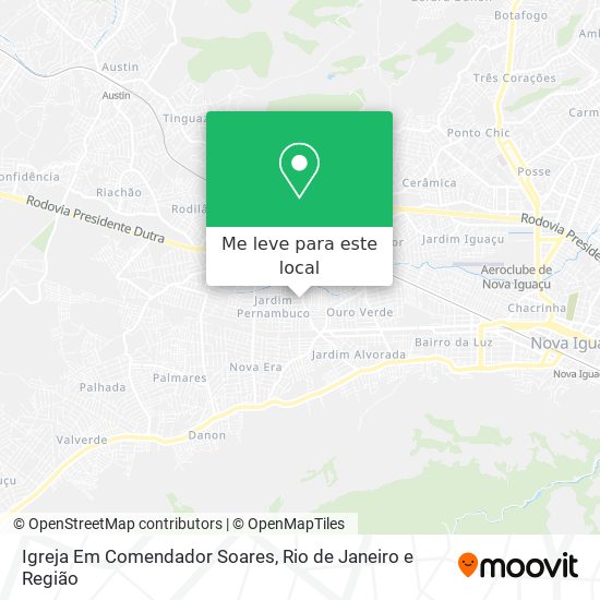 Igreja Em Comendador Soares mapa