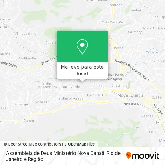Assembleia de Deus Ministério Nova Canaã mapa