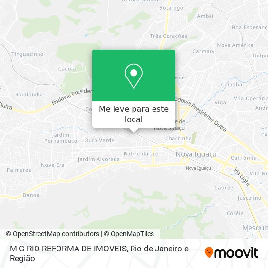 M G RIO REFORMA DE IMOVEIS mapa