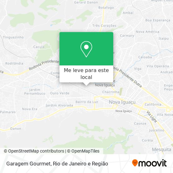 Garagem Gourmet mapa