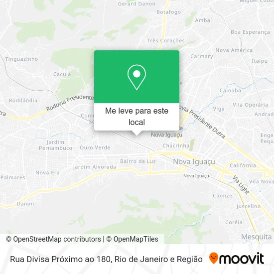 Rua Divisa Próximo ao 180 mapa