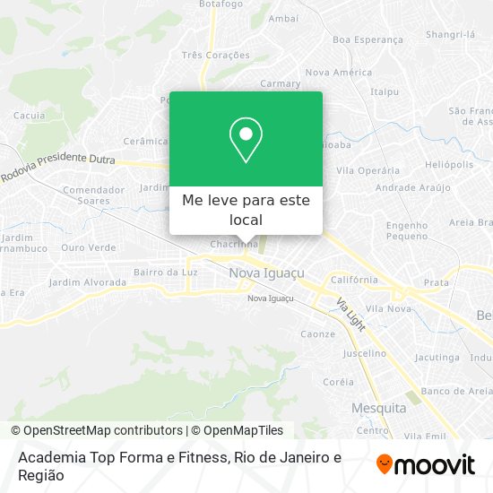 Academia Top Forma e Fitness mapa