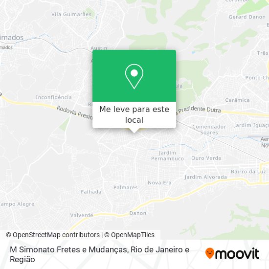 M Simonato Fretes e Mudanças mapa