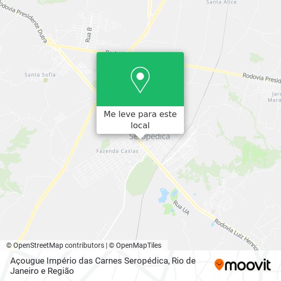 Açougue Império das Carnes Seropédica mapa