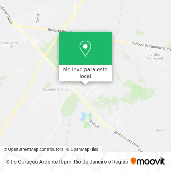 Sítio Coração Ardente Ibpm mapa