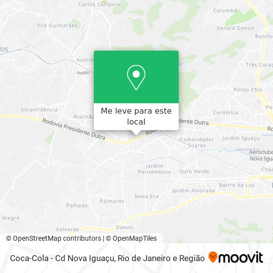 Coca-Cola - Cd Nova Iguaçu mapa
