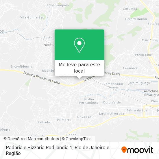 Padaria e Pizzaria Rodilandia 1 mapa
