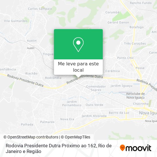 Rodovia Presidente Dutra Próximo ao 162 mapa