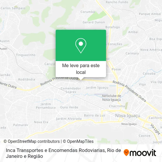 Inca Transportes e Encomendas Rodoviarias mapa